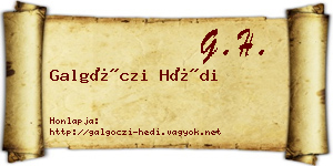 Galgóczi Hédi névjegykártya